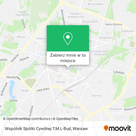 Mapa Wspólnik Spółki Cywilnej T.M.L-Bud