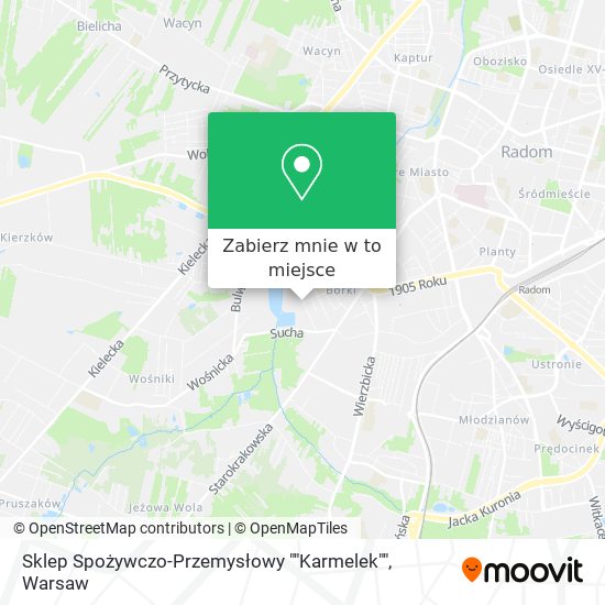 Mapa Sklep Spożywczo-Przemysłowy ""Karmelek""
