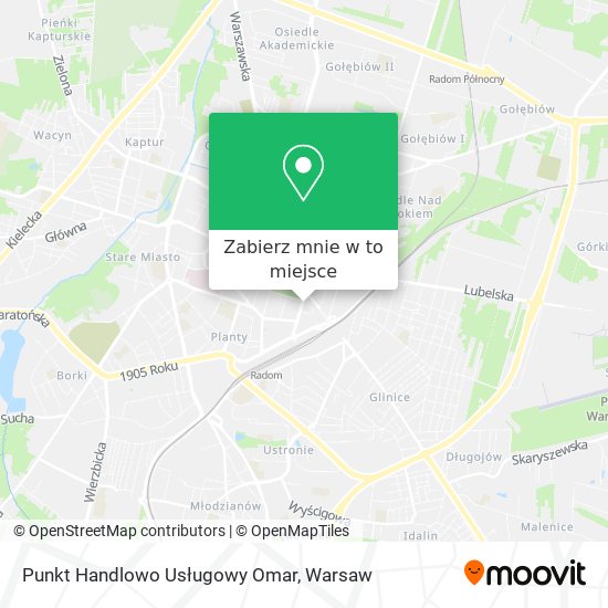 Mapa Punkt Handlowo Usługowy Omar