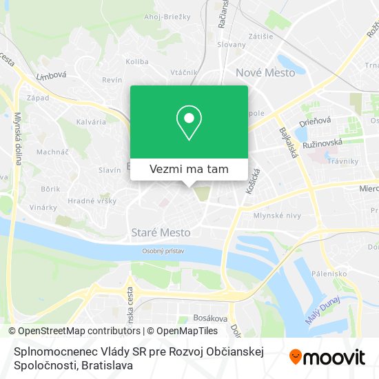 Splnomocnenec Vlády SR pre Rozvoj Občianskej Spoločnosti mapa