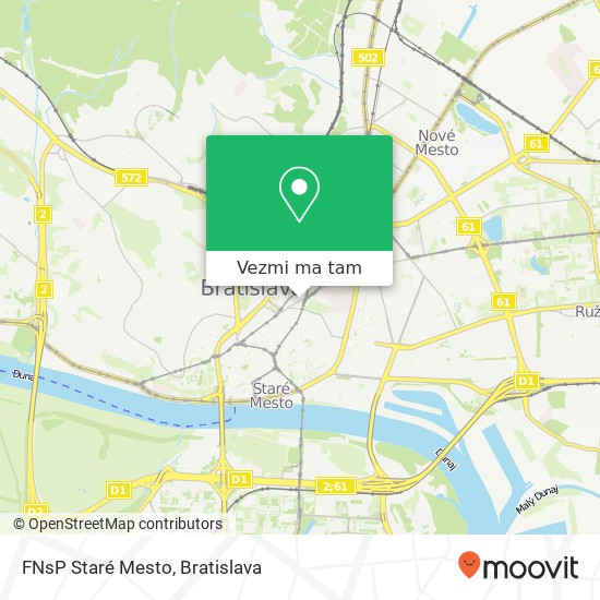 FNsP Staré Mesto mapa