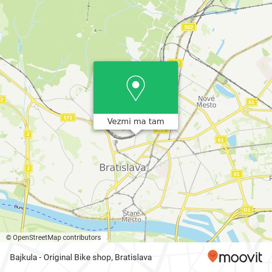 Bajkula - Original Bike shop mapa