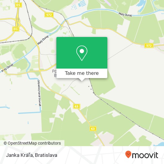 Janka Kráľa mapa