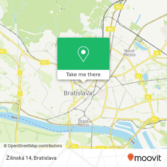 Žilinská 14 mapa