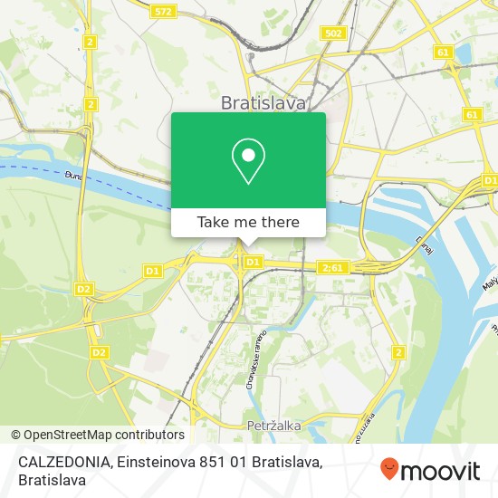 CALZEDONIA, Einsteinova 851 01 Bratislava mapa