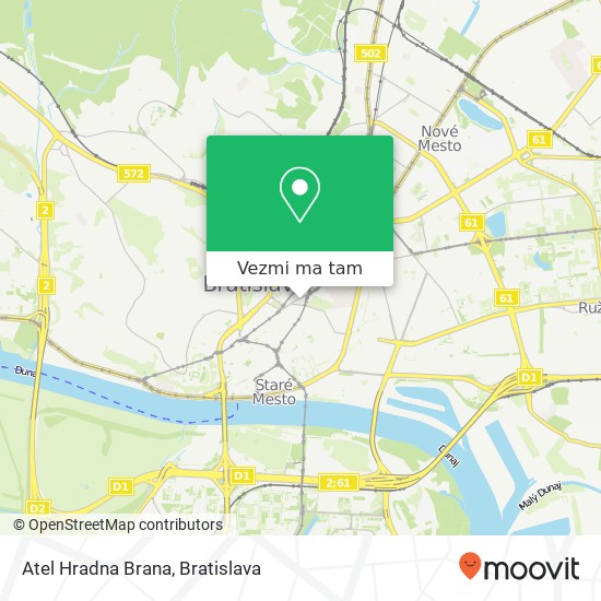 Atel Hradna Brana mapa
