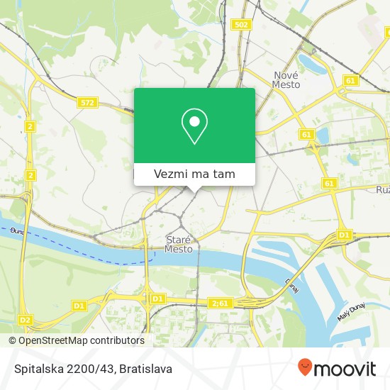 Spitalska 2200/43 mapa