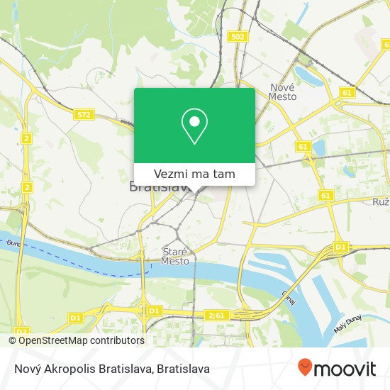 Nový Akropolis Bratislava mapa