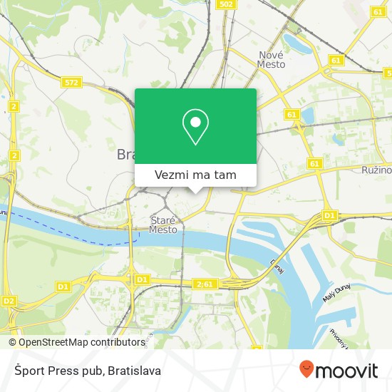 Šport Press pub mapa