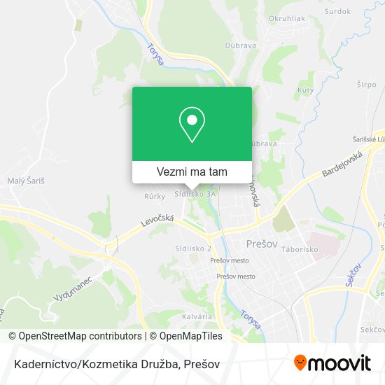 Kaderníctvo/Kozmetika Družba mapa