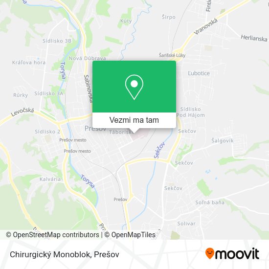 Chirurgický Monoblok mapa
