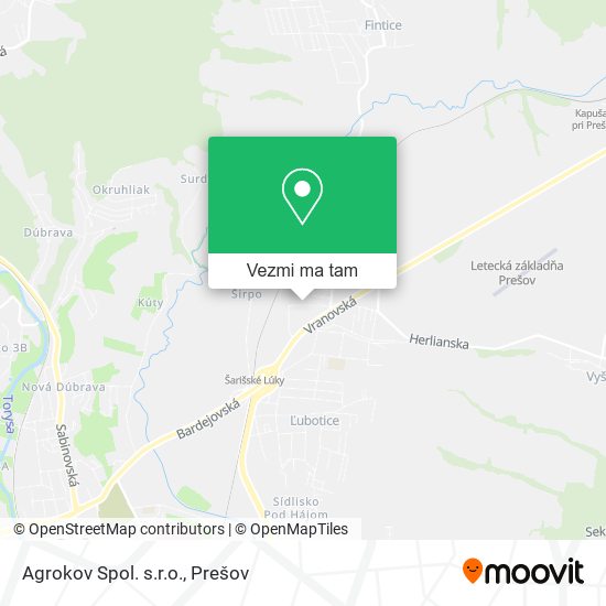 Agrokov Spol. s.r.o. mapa