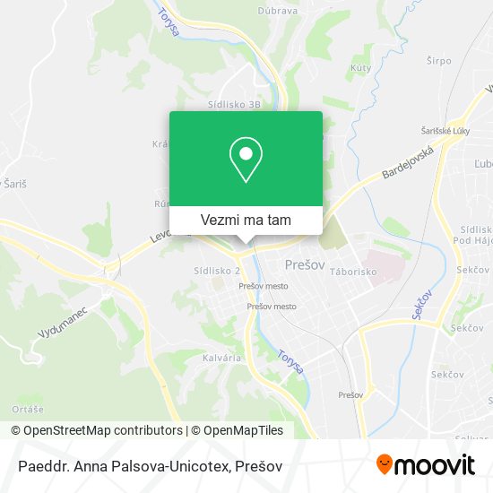 Paeddr. Anna Palsova-Unicotex mapa