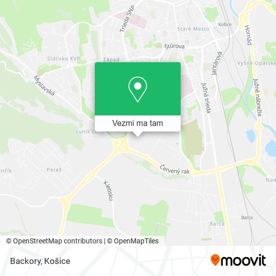 Backory mapa