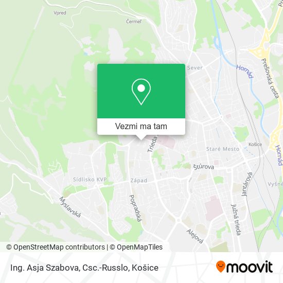 Ing. Asja Szabova, Csc.-Russlo mapa