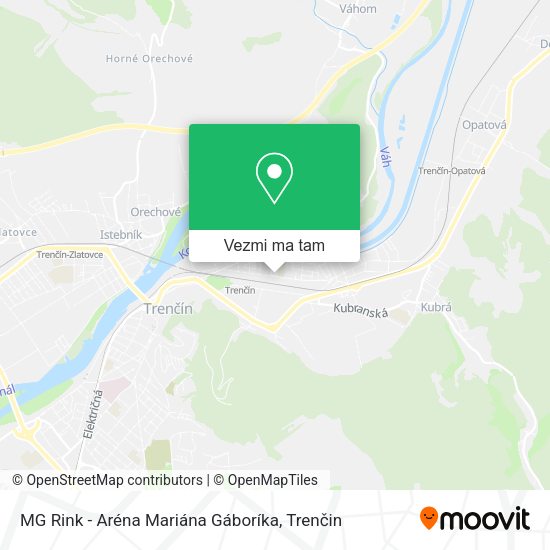 MG Rink - Aréna Mariána Gáboríka mapa
