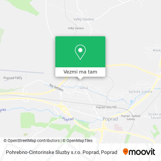 Pohrebno-Cintorinske Sluzby s.r.o. Poprad mapa