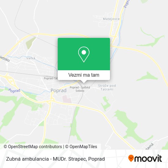 Zubná ambulancia - MUDr. Strapec mapa