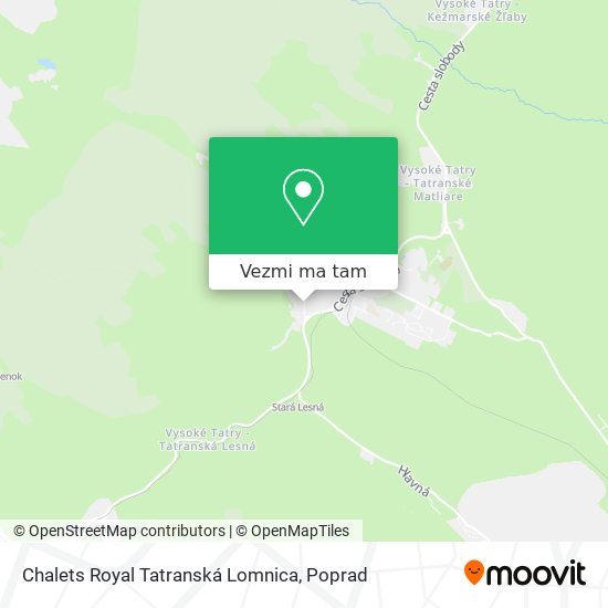 Chalets Royal Tatranská Lomnica mapa