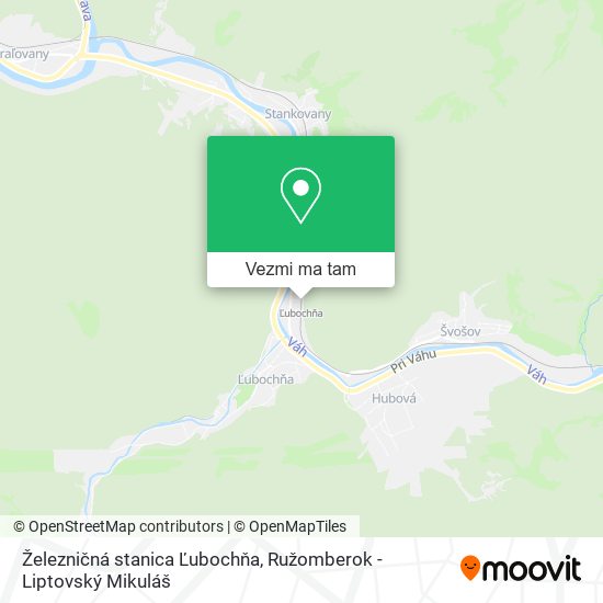 Železničná stanica Ľubochňa mapa