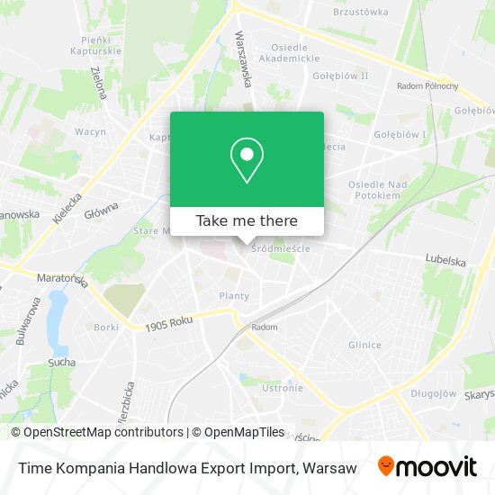 Time Kompania Handlowa Export Import map