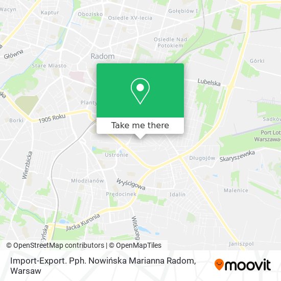 Import-Export. Pph. Nowińska Marianna Radom map