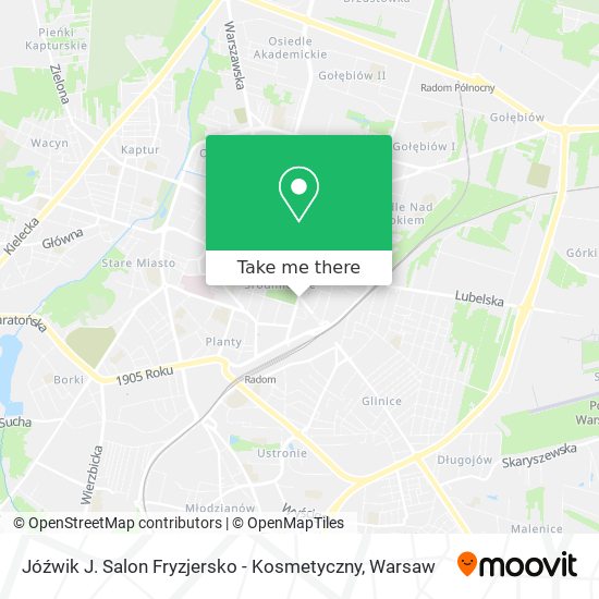 Jóźwik J. Salon Fryzjersko - Kosmetyczny map