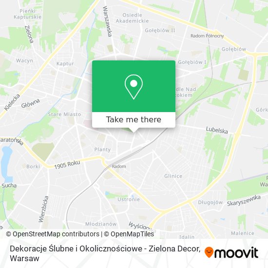 Карта Dekoracje Ślubne i Okolicznościowe - Zielona Decor