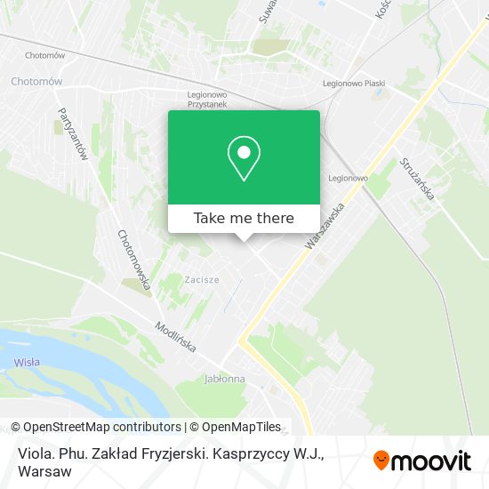 Viola. Phu. Zakład Fryzjerski. Kasprzyccy W.J. map