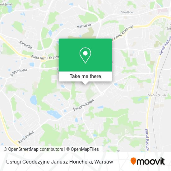 Usługi Geodezyjne Janusz Honchera map