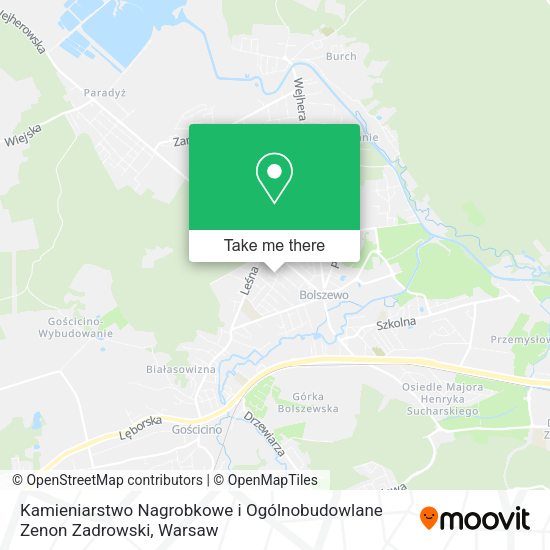 Kamieniarstwo Nagrobkowe i Ogólnobudowlane Zenon Zadrowski map