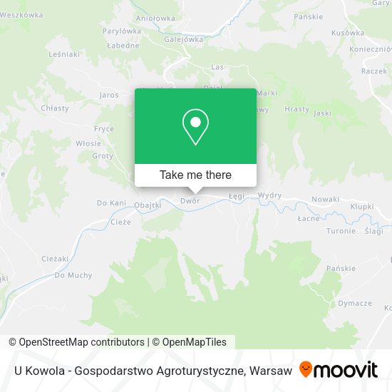 U Kowola - Gospodarstwo Agroturystyczne map