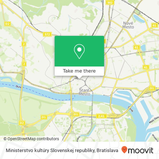 Ministerstvo kultúry Slovenskej republiky map