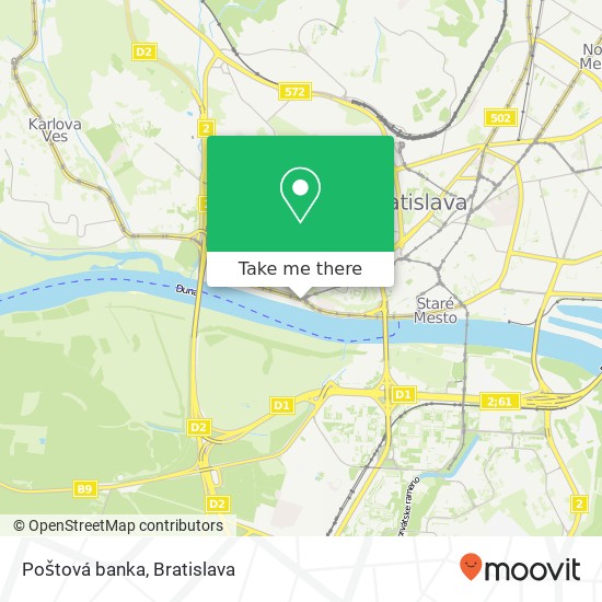 Poštová banka map