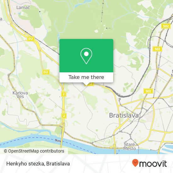 Henkyho stezka map