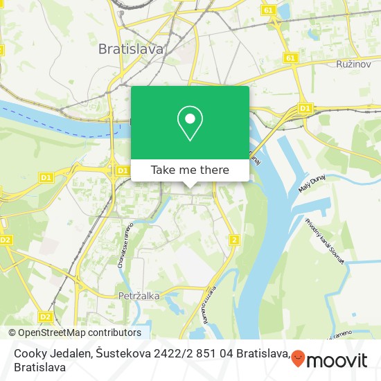Cooky Jedalen, Šustekova 2422 / 2 851 04 Bratislava map