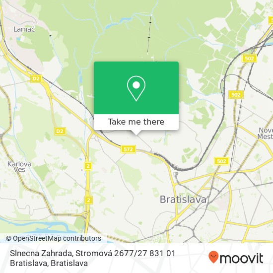 Slnecna Zahrada, Stromová 2677 / 27 831 01 Bratislava map