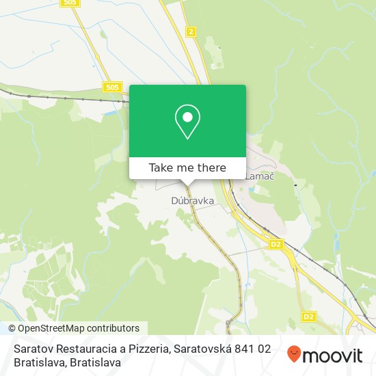Saratov Restauracia a Pizzeria, Saratovská 841 02 Bratislava map